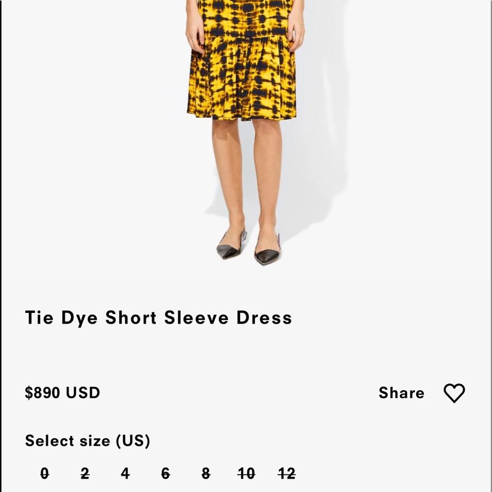 Proenza Schouler Tie Dye Short Sleeve Dress - Picture 5 of 8